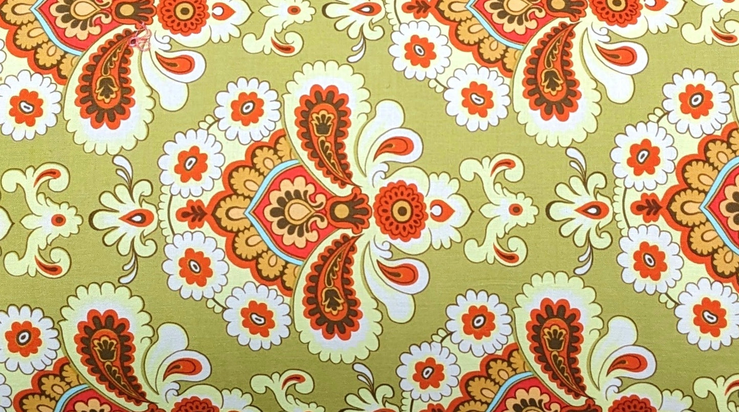 Yoga Bolster -  Lime Damask