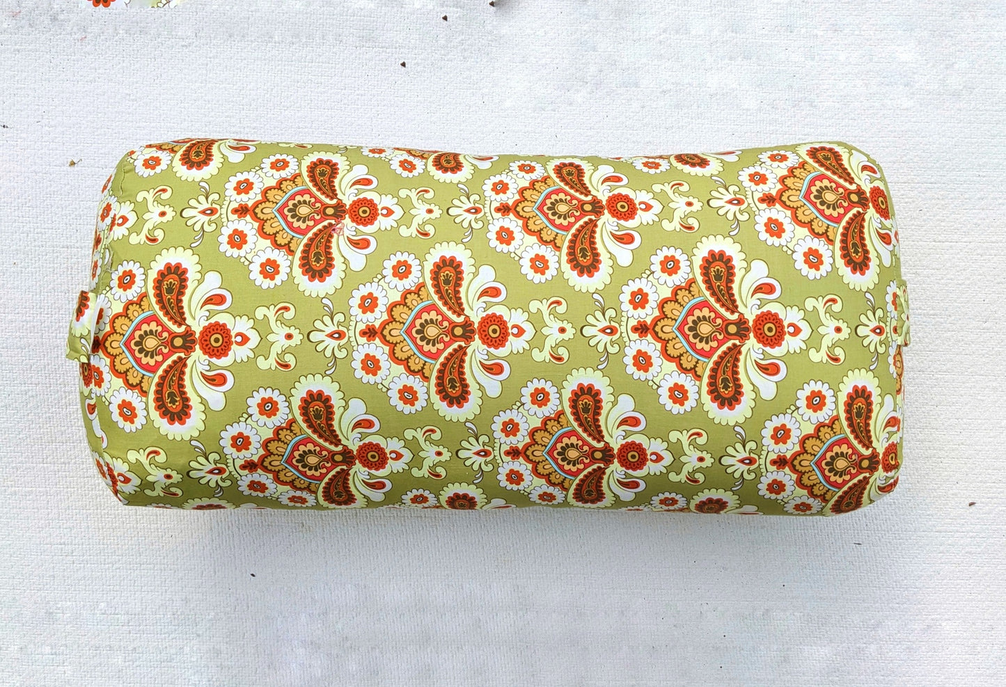 Yoga Bolster -  Lime Damask