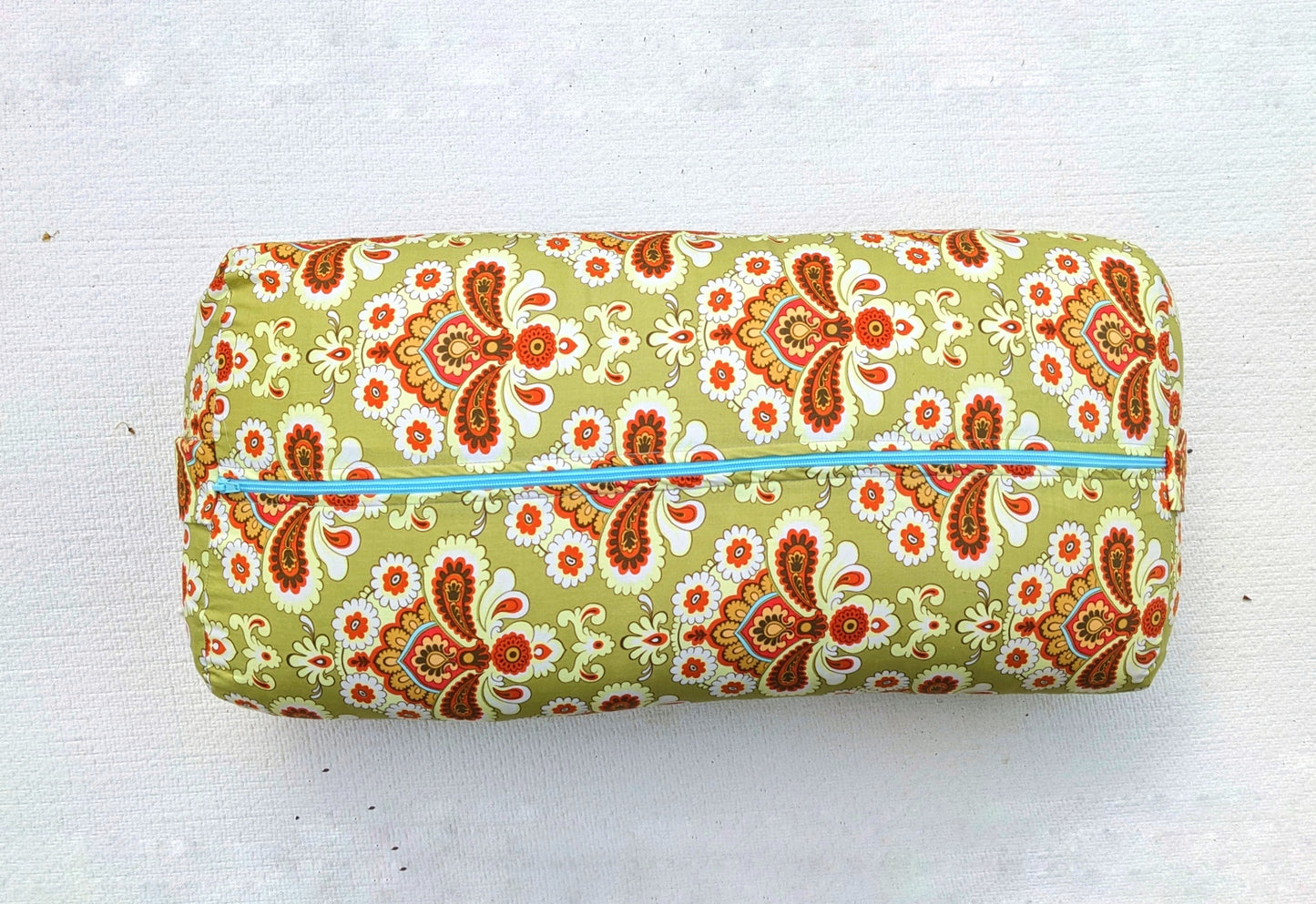 Yoga Bolster -  Lime Damask