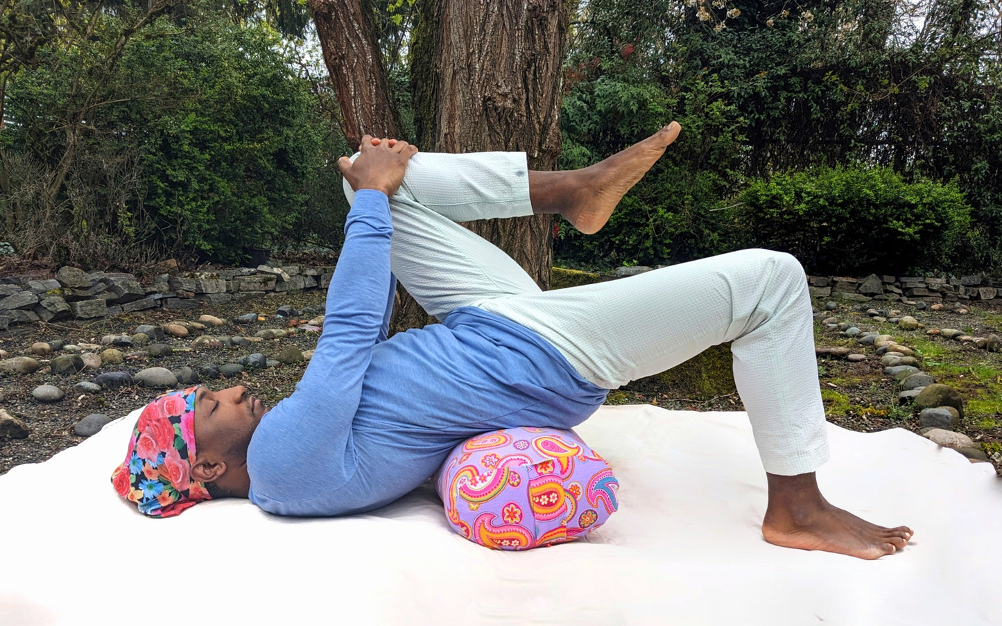 Yoga Bolster Paisley Party