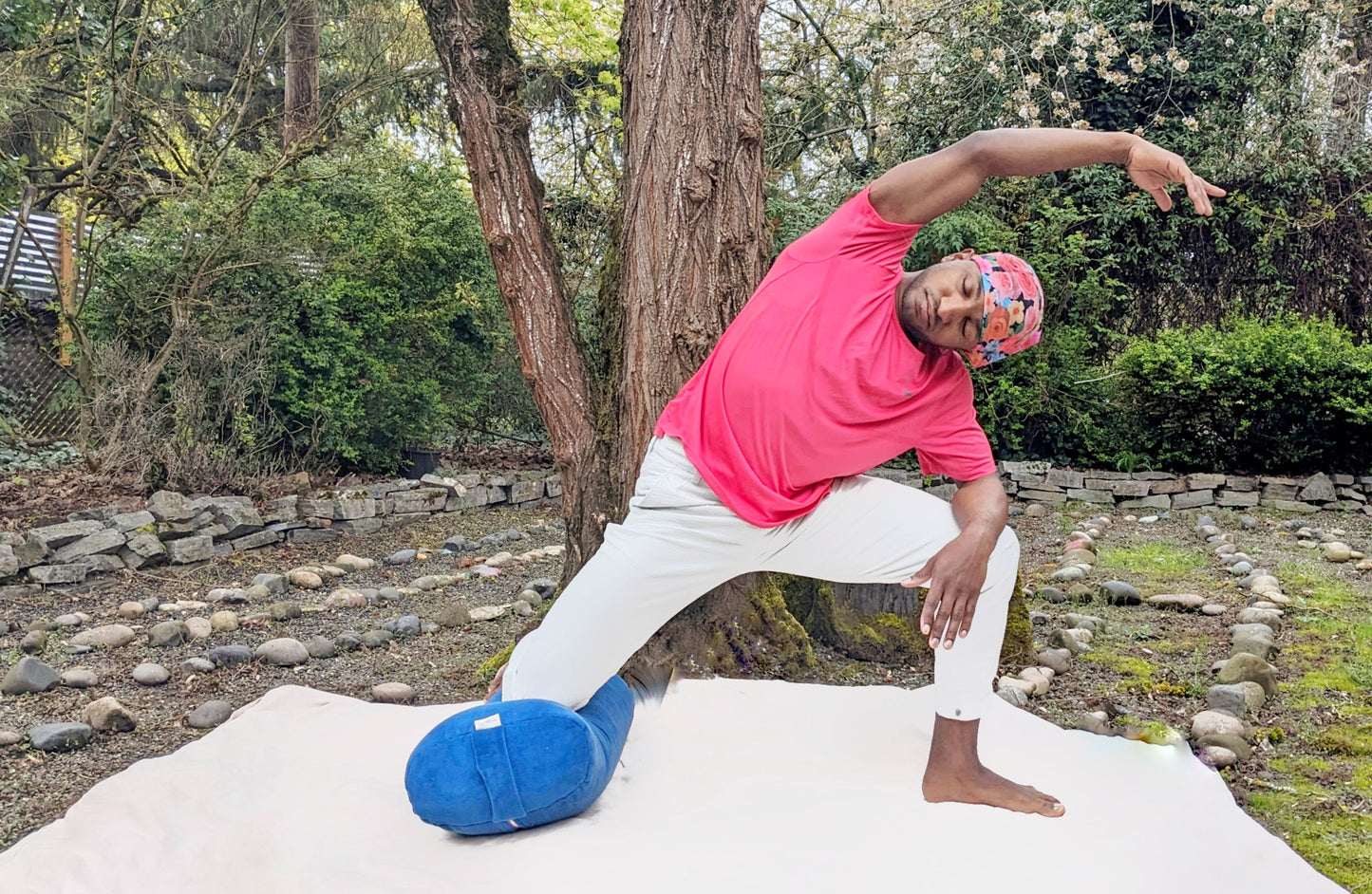 Yoga Bolster - Sapphire Velvet