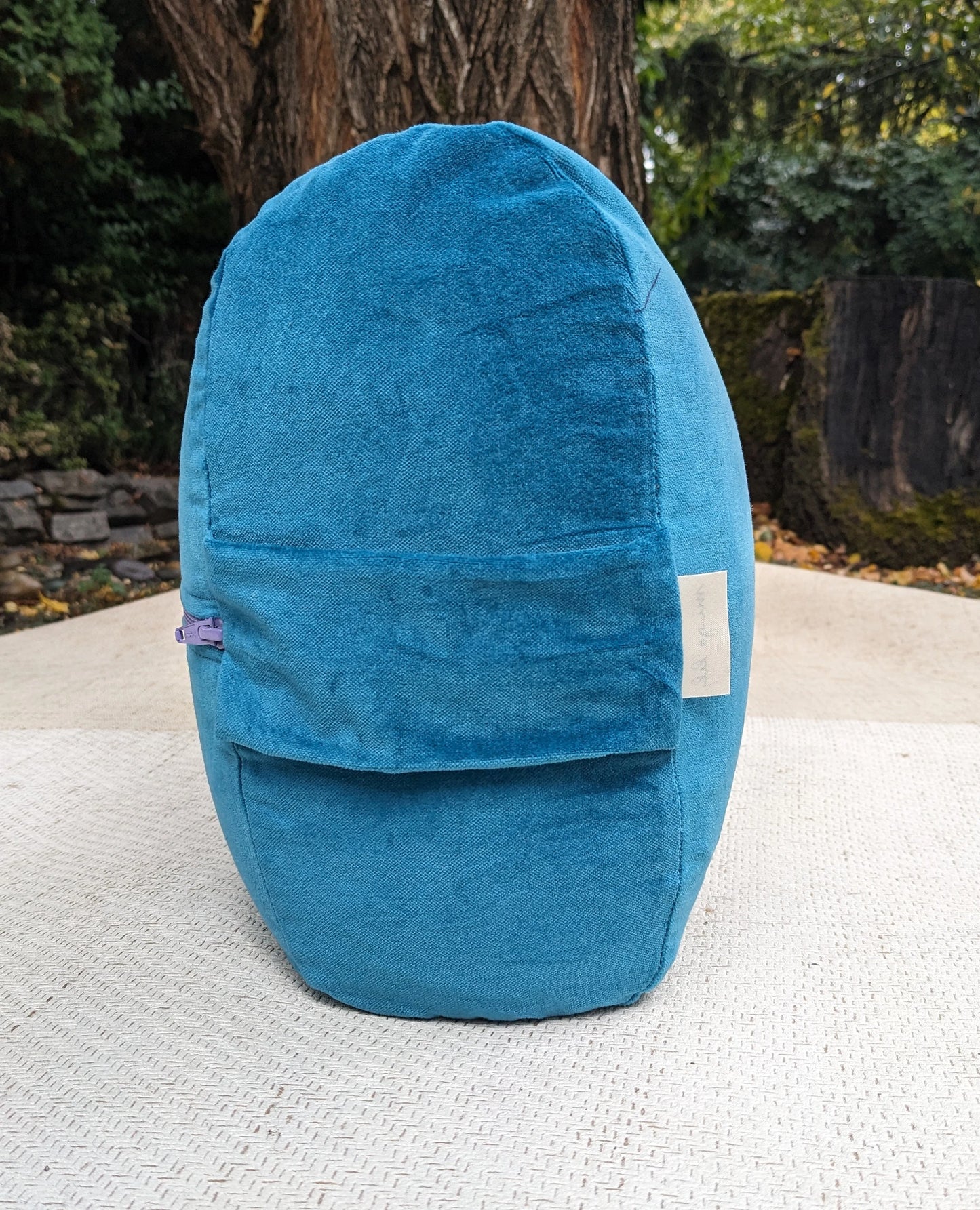 Yoga Bolster - Blue Velvet