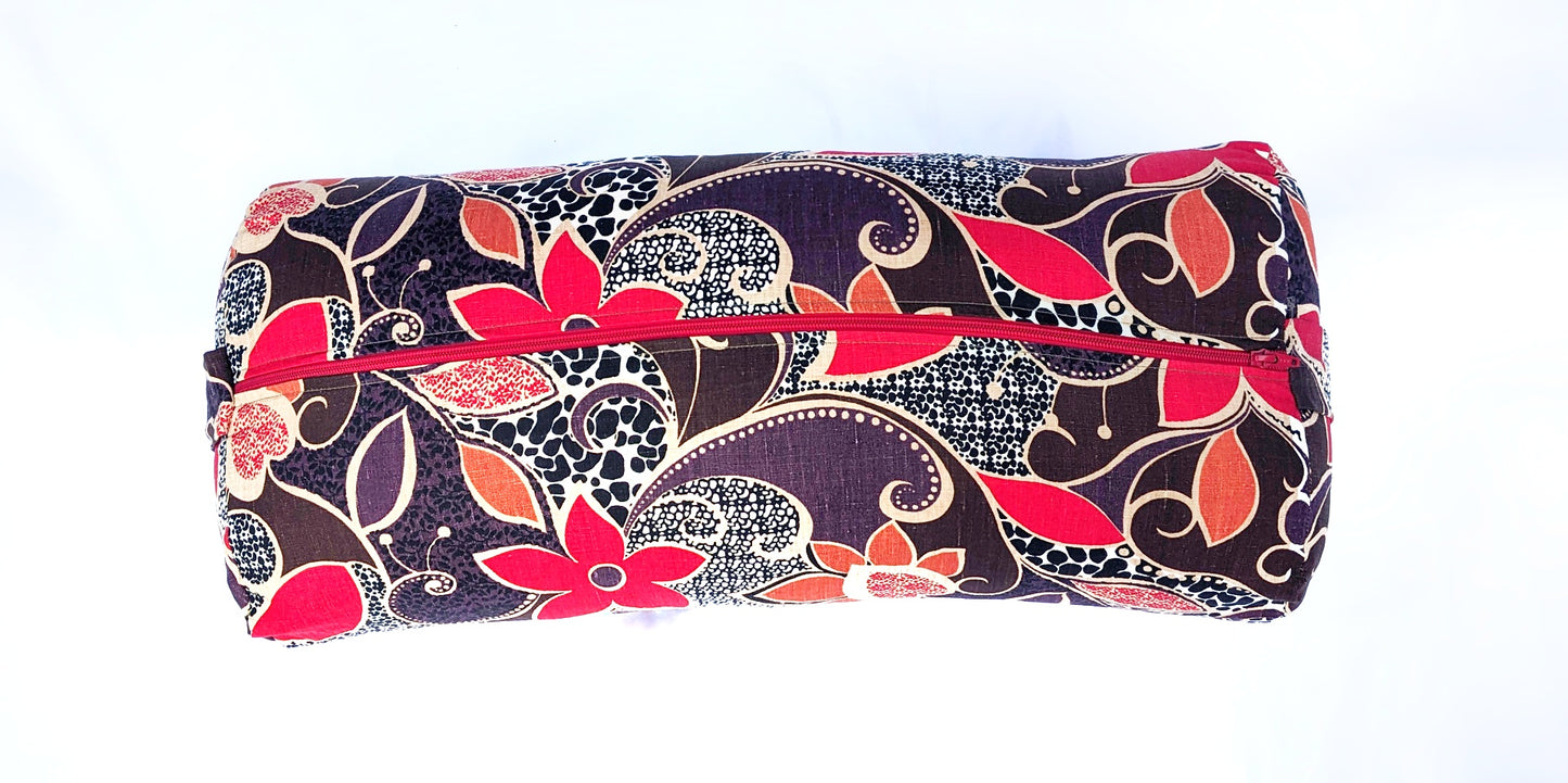 Yoga Bolster - Hibiscus Linen