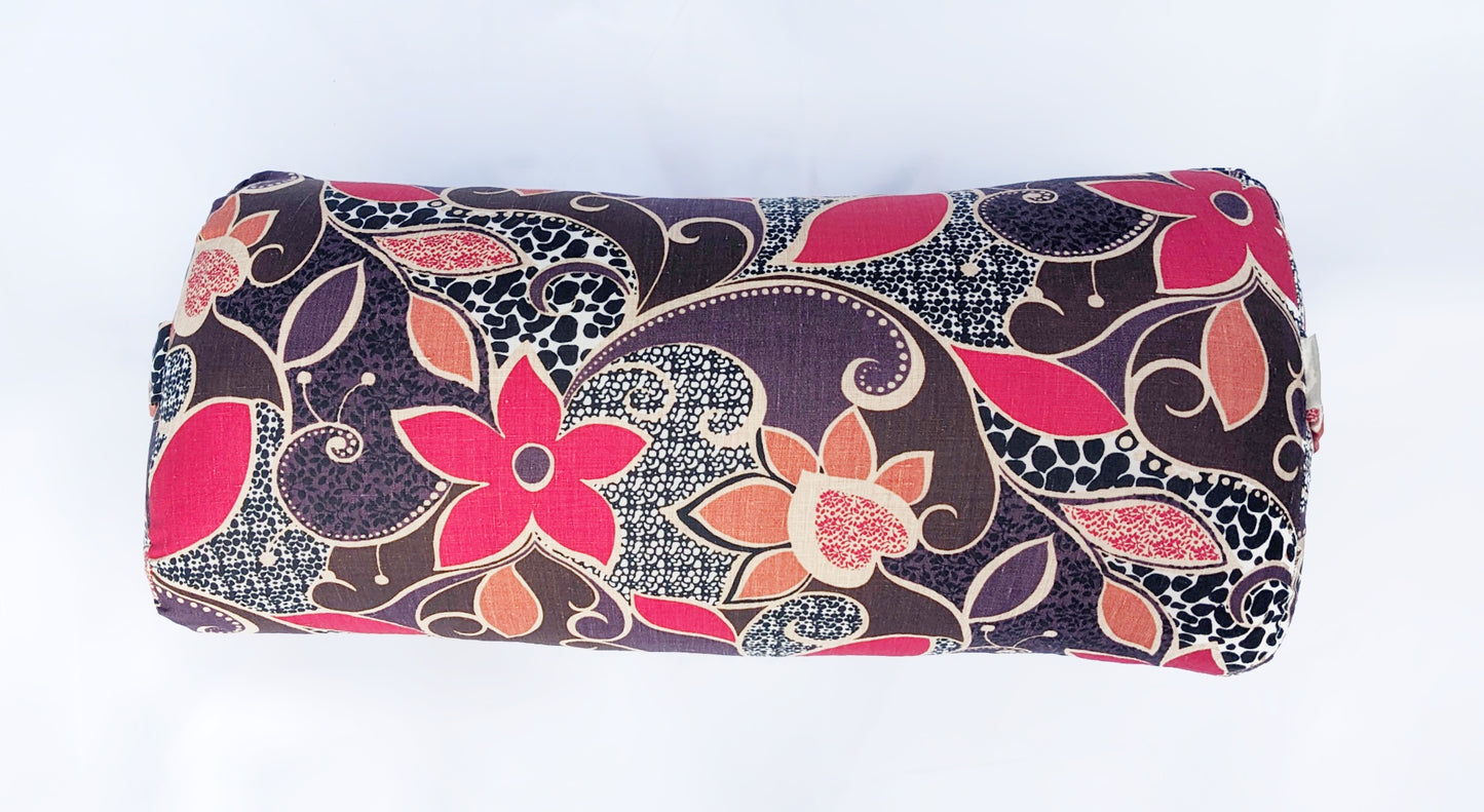 Yoga Bolster - Hibiscus Linen