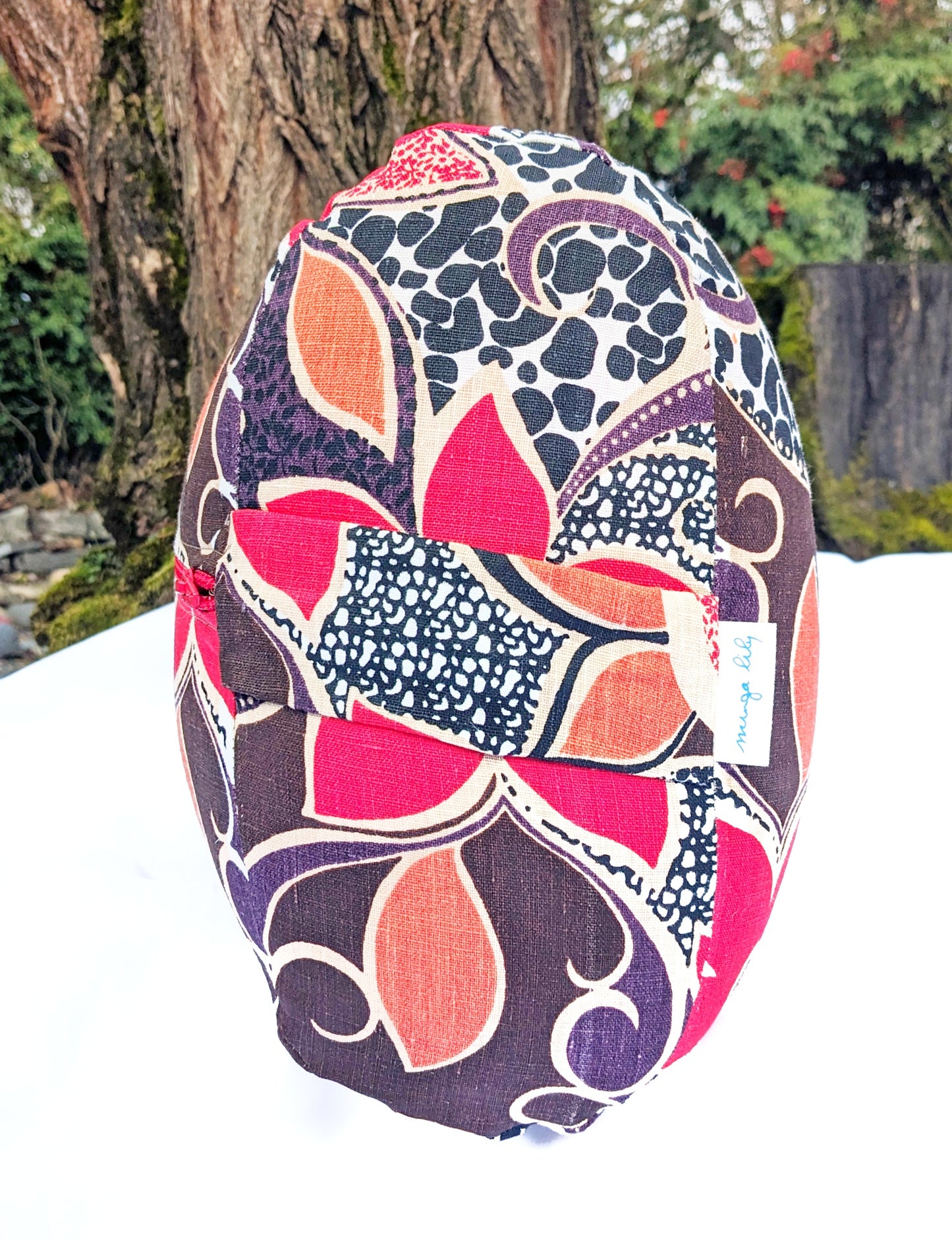 Yoga Bolster - Hibiscus Linen