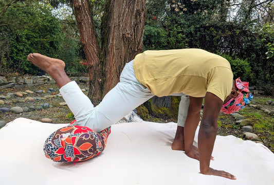 Yoga Bolster - Hibiscus Linen