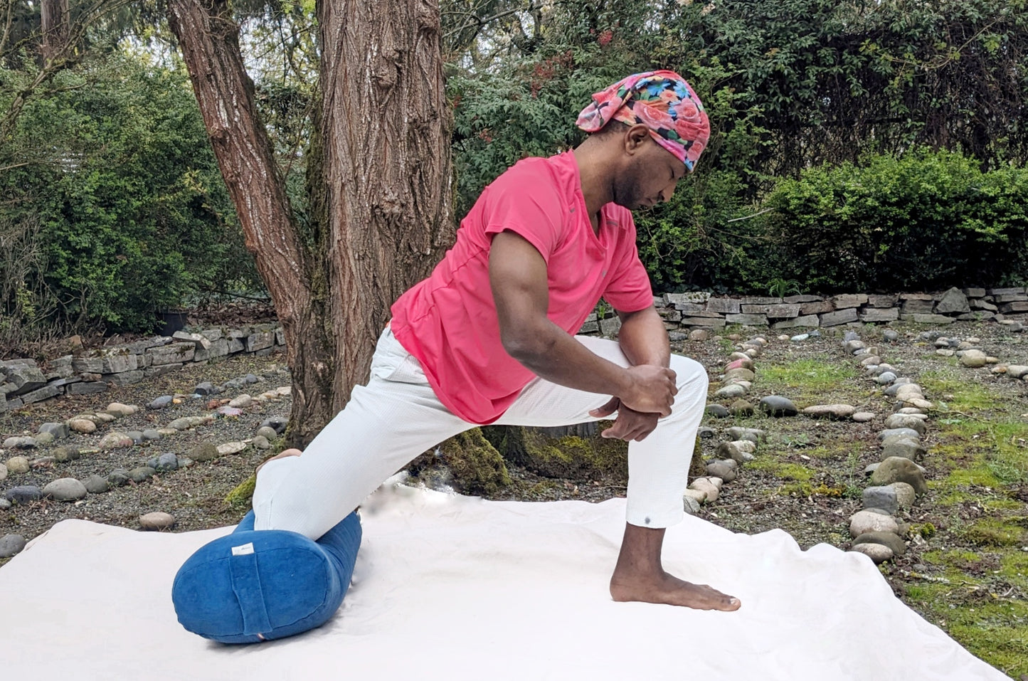 Yoga Bolster - Sapphire Velvet