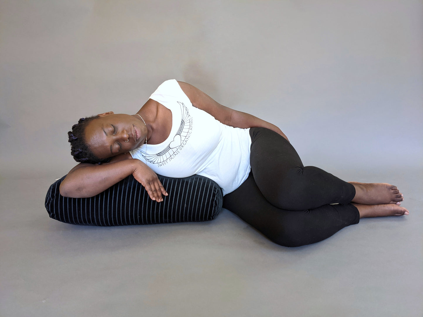 Yoga Bolster Black Velvet