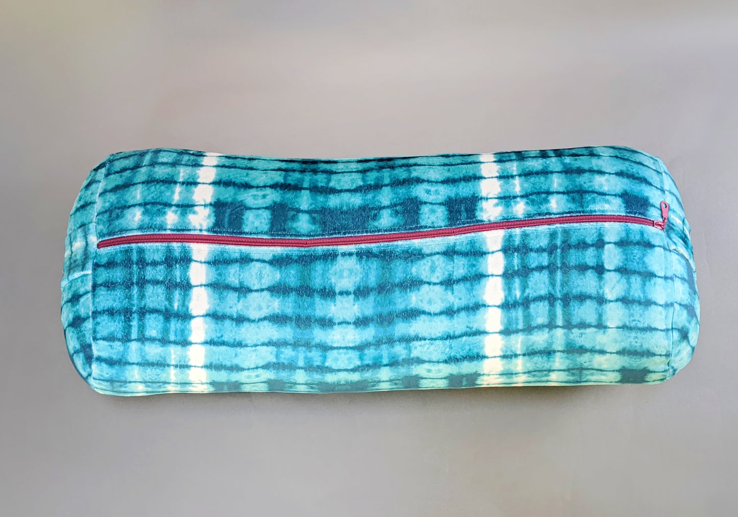 Yoga Bolster - Mudcloth Minky Teal