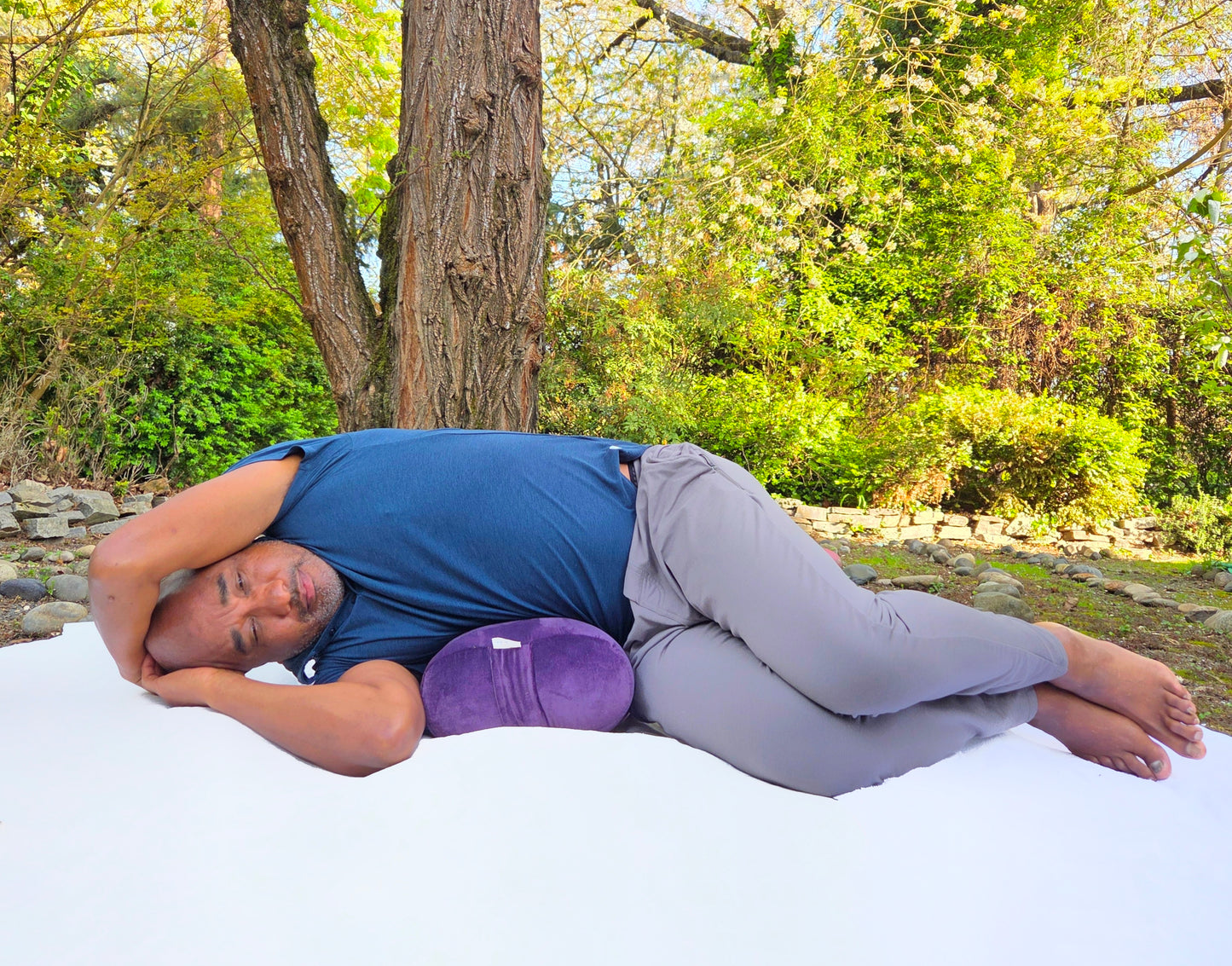 Yoga Bolster - Amethyst Velvet