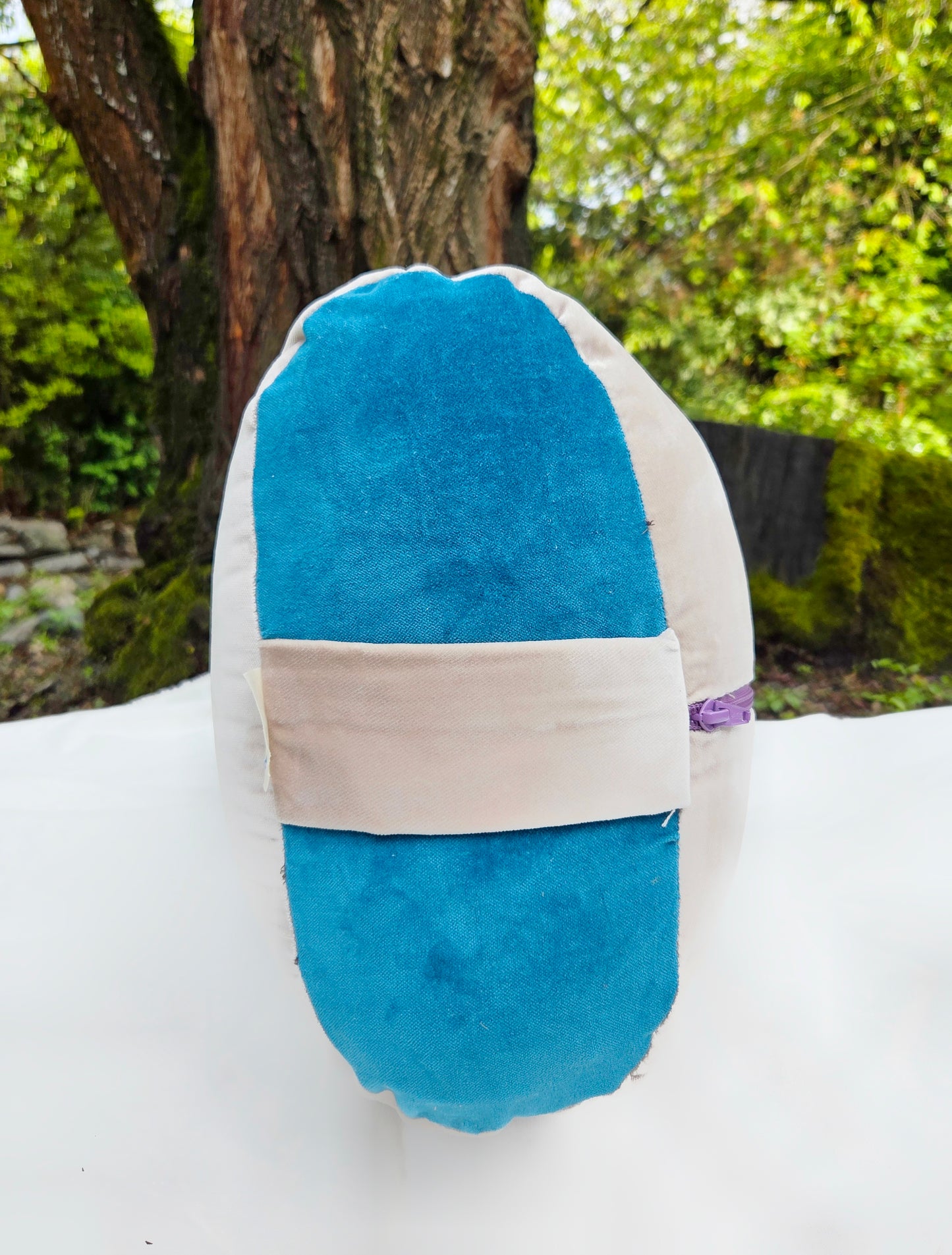Yoga Bolster - Champagne & Blue Velvet