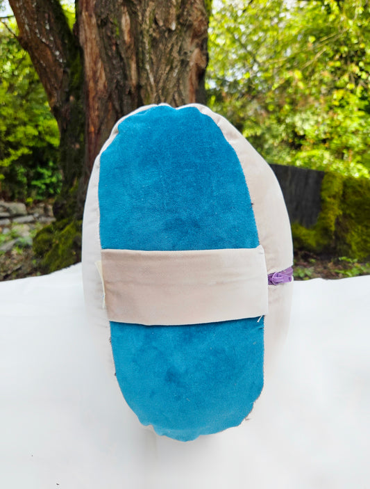 Yoga Bolster - Champagne & Blue Velvet