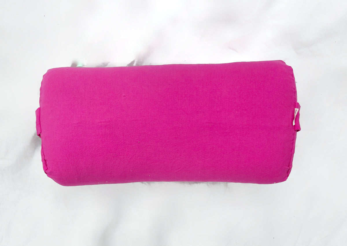 Yoga Bolster- Fuchsia Canvas