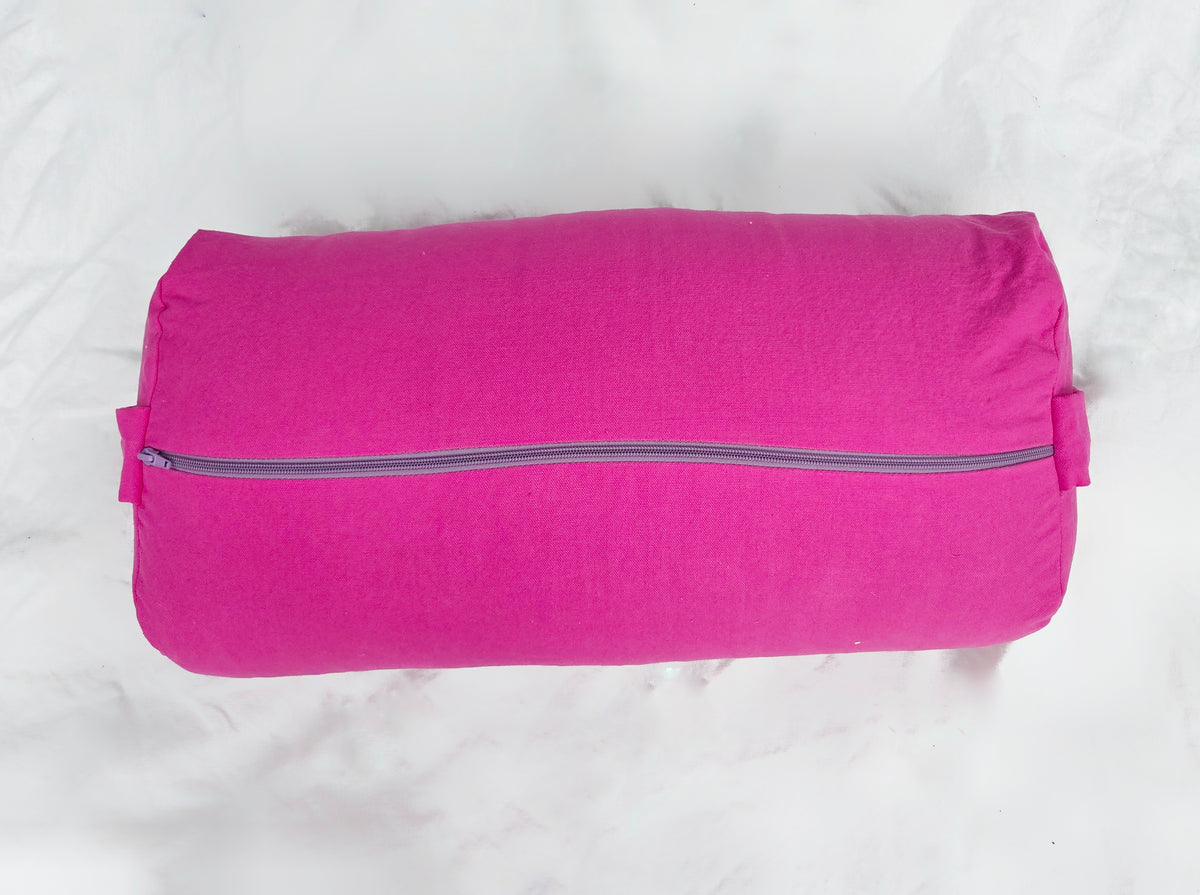 Yoga Bolster- Fuchsia Canvas