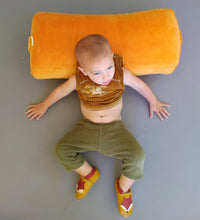 Organic Yoga Bolster - Velvet Tangerine